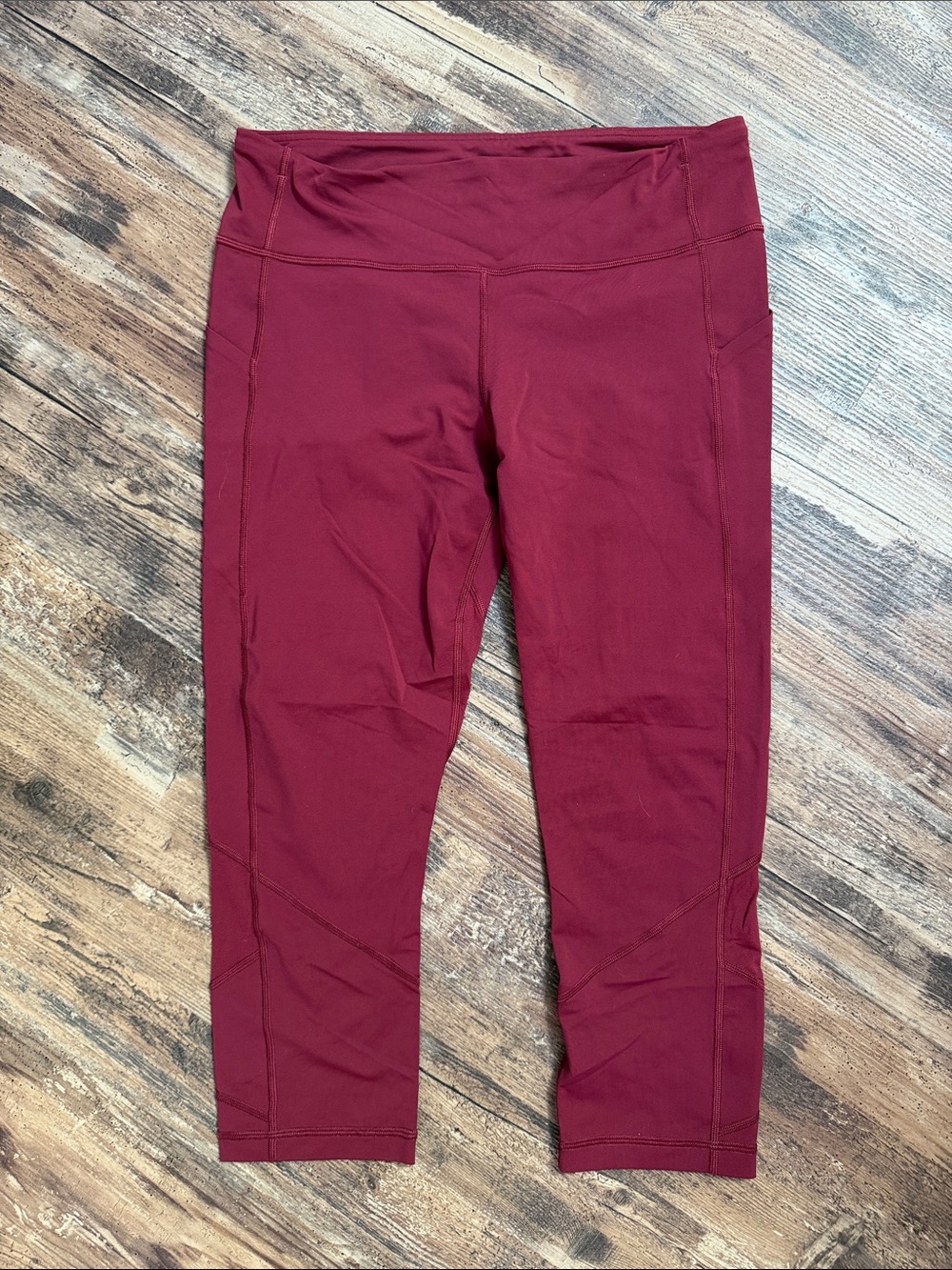 Lululemon Pace Rival Crop *22" Ruby Wine Size 10